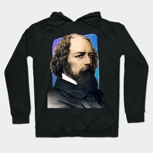 English Poet Alfred Tennyson, 1st Baron Tennyson illustration Hoodie